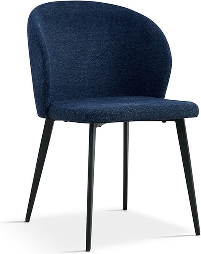 Interiax Eetkamerstoel Livia Stof Blauw