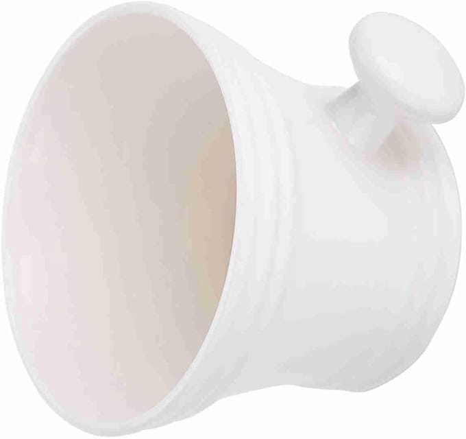 Scheerkom Mannen - Scheerzeep kom - Dagelijkse Verzorging - Compact Lichtgewicht - 12 x 9 cm - Wit