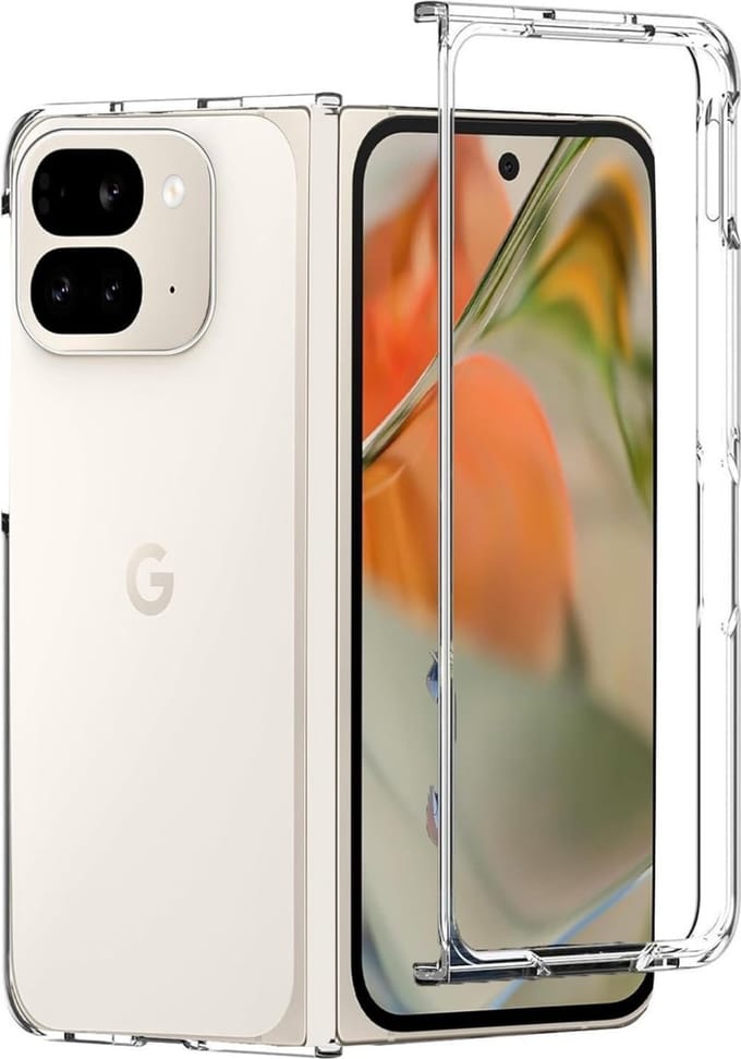 Hoesje voor Googe Pixel 9 Pro Fold backcover Shockproof siliconen Transparant