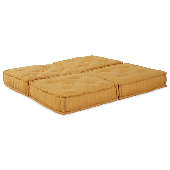 vidaXL - Modulebankeenheid - 2 - pcs - Geel - 140 - x - 70 - x - 36 - cm - Stof