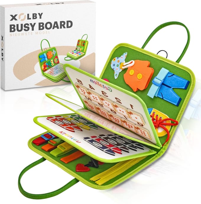 Xolby Montessori Speelgoed - Busy board voor thuis - Educatief - Sensorisch