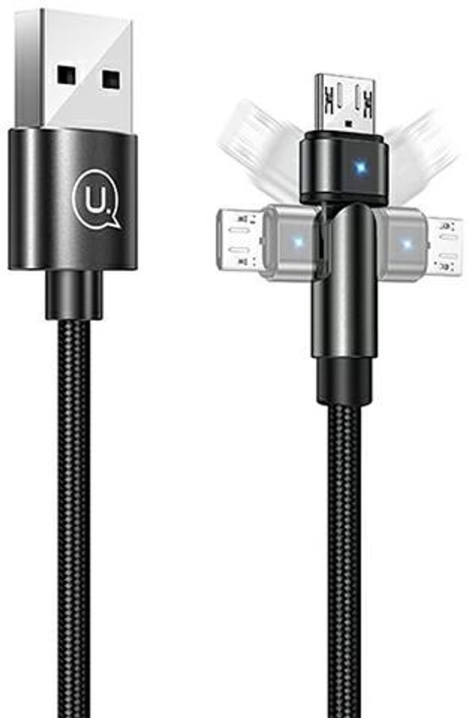 USAMS U60 Serie - MicroUSB Kabel - Obrotende - 1m - Snellaad