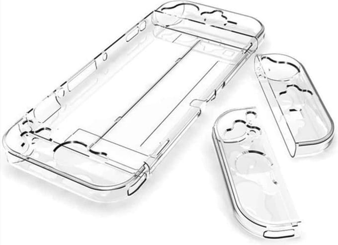*** Geschikt voor Switch OLED Hoesje Schokbestendig Bescherm Case Transparant - van Heble® ***