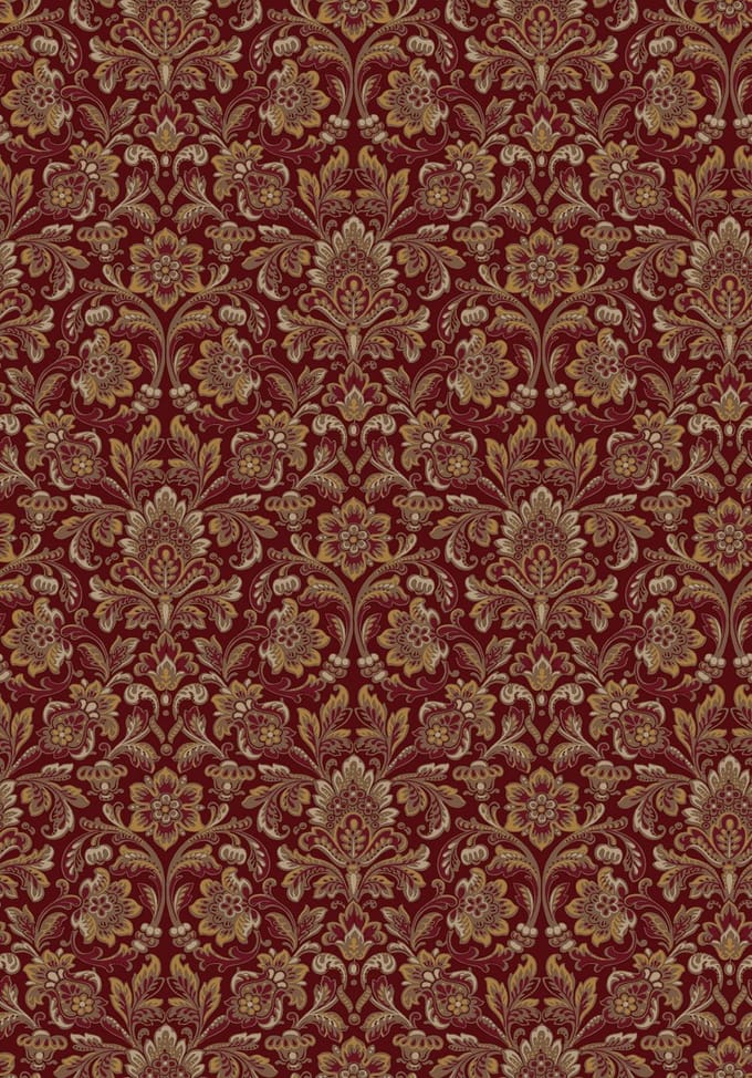 Boråstapeter Vliesbehang 4523 - Anno - Klassiek Rood - 53cm x 10.05m