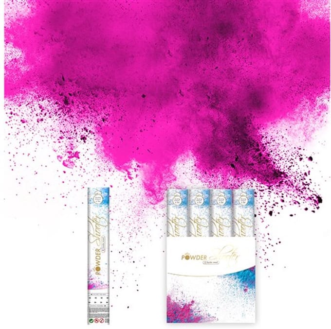 Holi powder shooter gender reveal roze (30cm)