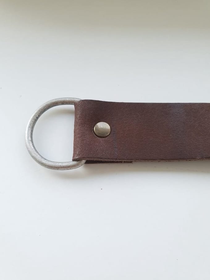 Gordijn embrasse leer 3 cm Bruin