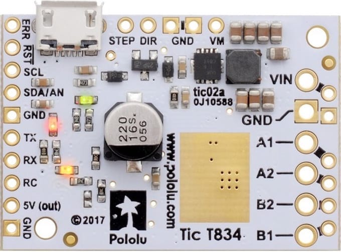 Tic T834 USB Multi-Interface Stepper Motor Controller Pololu 3133