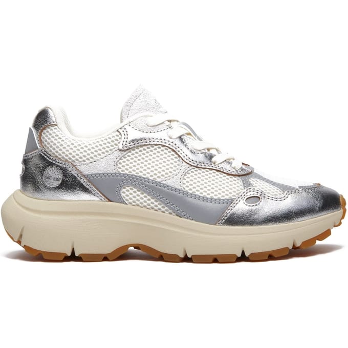 Timberland Hazel Lane Low Lace Up Sneaker Natural Mesh Silver Größe: 38 | Trainers Outlet | Damen | Grau