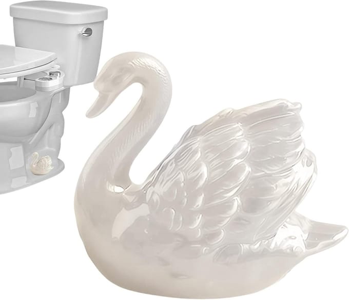 WC Deksel - Toilet Accessoire - Badkamer Decoratie - Keramiek Ontwerp - 10 x 5.5 cm - Wit