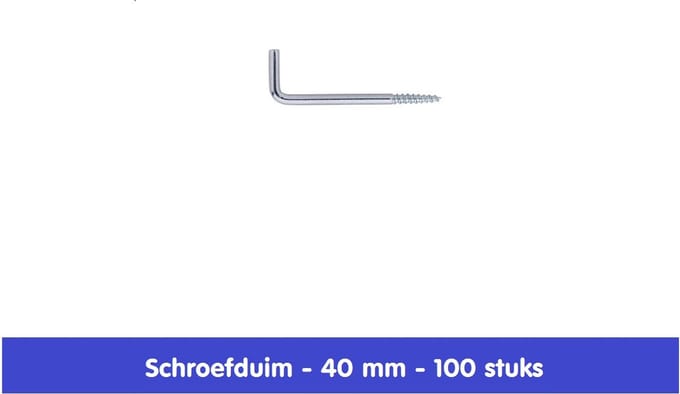 Deltafix schroefduim standaard verzinkt 40 mm 100 st.