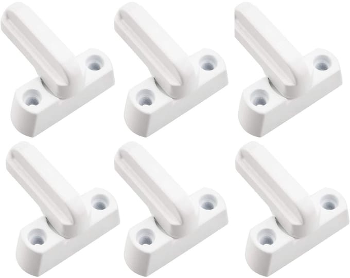 Dailygoods - 6 Stuks Window Jammer Sloten met Bevestigingsschroeven