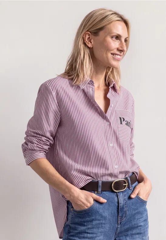 Blouse met lange mouwen en tekstprint