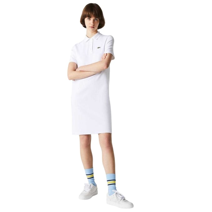 Lacoste Dames/Dames Piqué Poloshirt met Korte Mouwen (Wit)