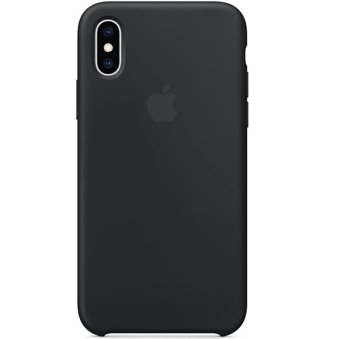 Silicone Backcover voor de Apple iPhone X / Xs - Zwart