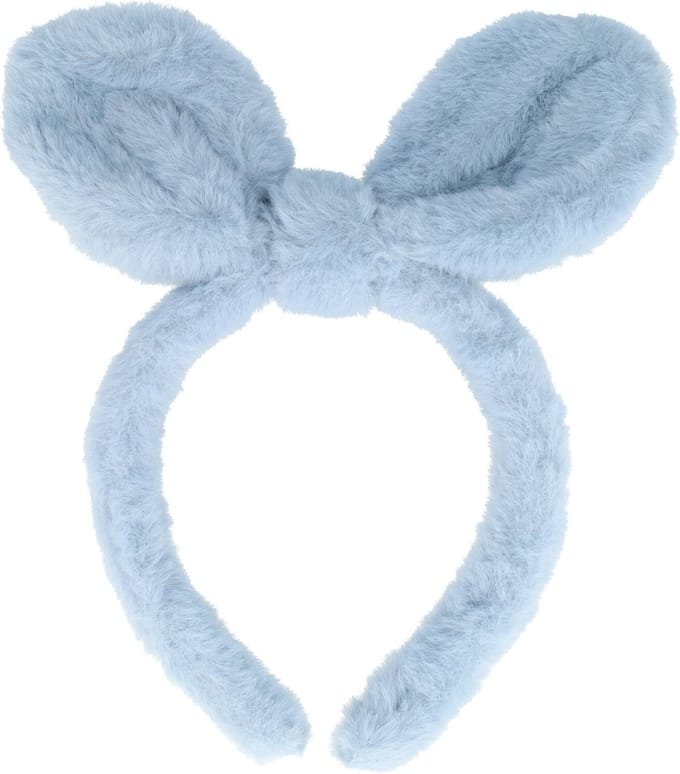 Haarsoires Haarband Diadeem 2,5cm – Strik Oortjes – Teddy – Blauw