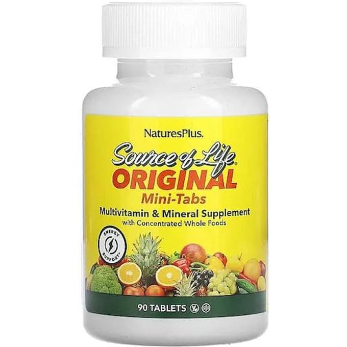 Nature's Plus - Source Of Life, Multi-Vitamine & Mineraal Supplement met Volledige Voedingsconcentraten, 90 Minitabletten