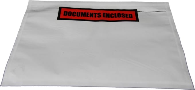 250 stuks - Paklijstenveloppen A6 - 162 x 120 mm – documents enclosed