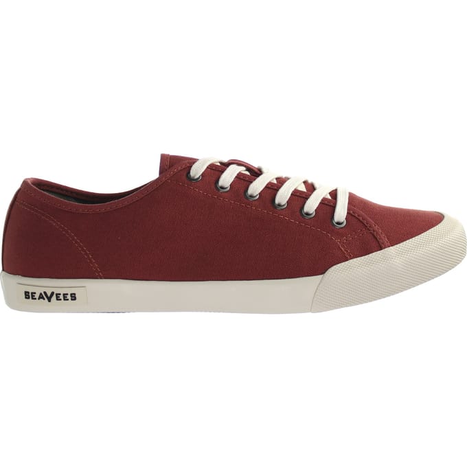 Seavees Monterey Sneaker Standaard Rood Oker Katoen Canvas Rood Dames Trainers