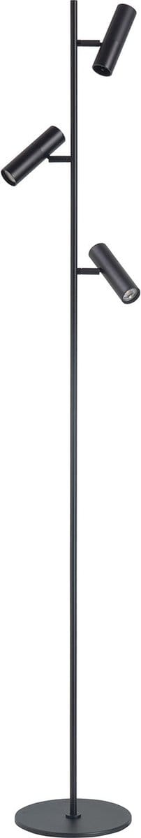 Vloerlamp Trend 3 lichts H 158 cm incl mini GU10 zwart