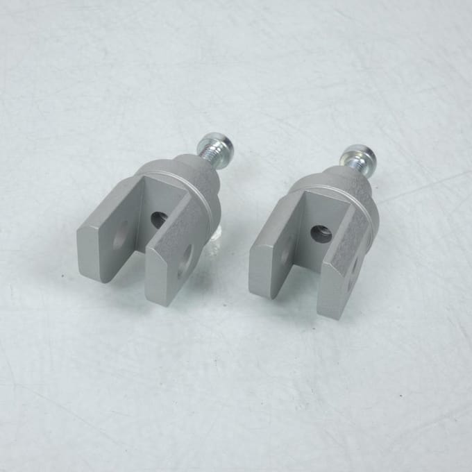 Paire Chape de repose pied AV Lightech pour moto Suzuki 125 GSX-S FTP005SIL