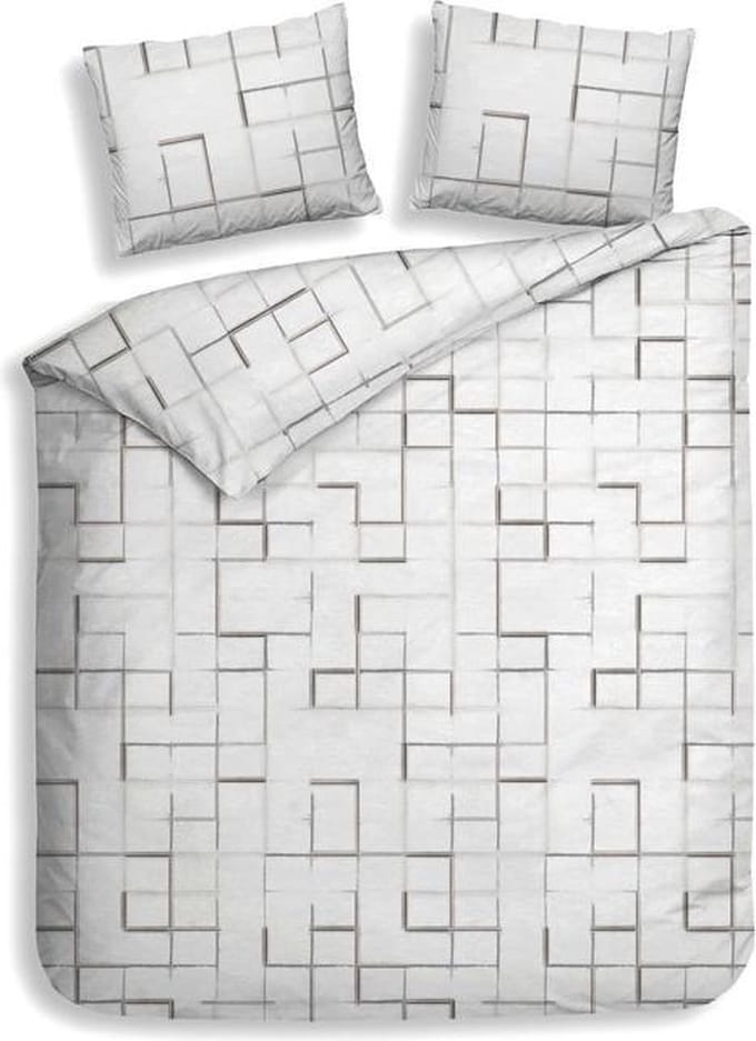 Heckett & Lane Stambler - Dekbedovertrek - Eenpersoons - 140x200/220 cm - Grey