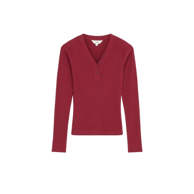 Dames-T-shirt met lange mouwen Lee Henley
