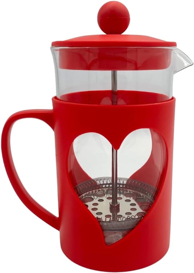 Koffiezetapparaat - Cafetière - Thuisgebruik - Warmte-isolerende handgreep - 600 ml - Rood
