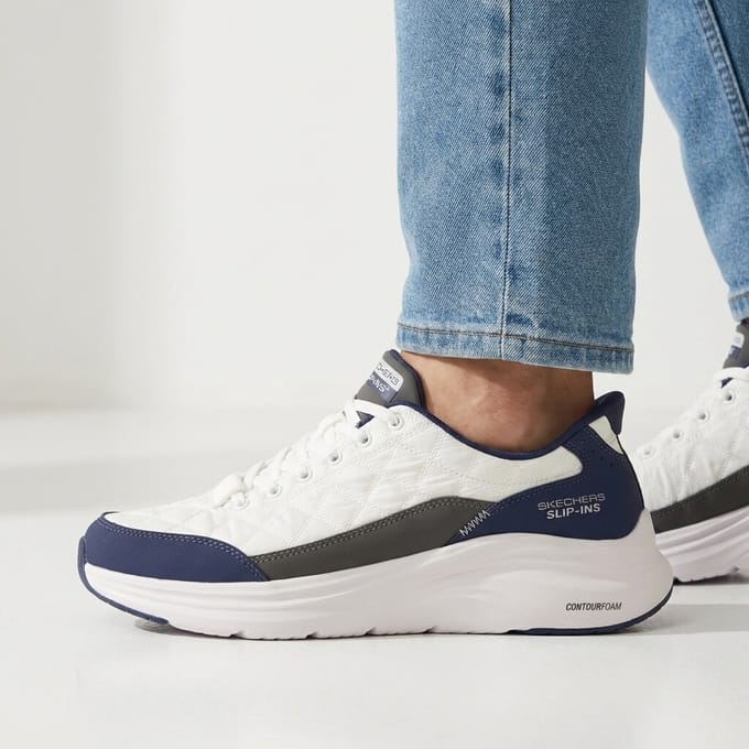 Skechers CONTOUR FOAM - COZY FIT Heren Instappers - Wit