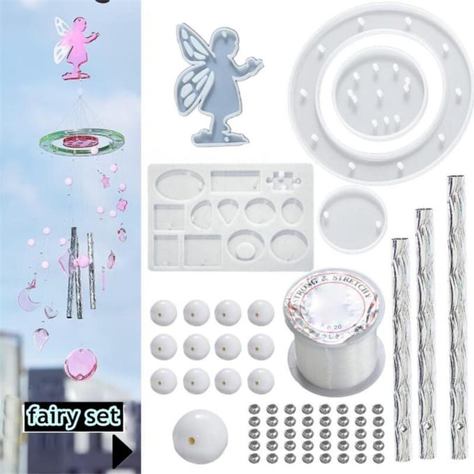 6 stijlen windgong epoxyhars mal voor ornament DIY fairy set