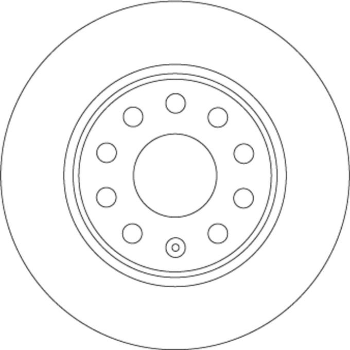 Remschijf TRW DF6952 achter, volledig, 1 Stuk