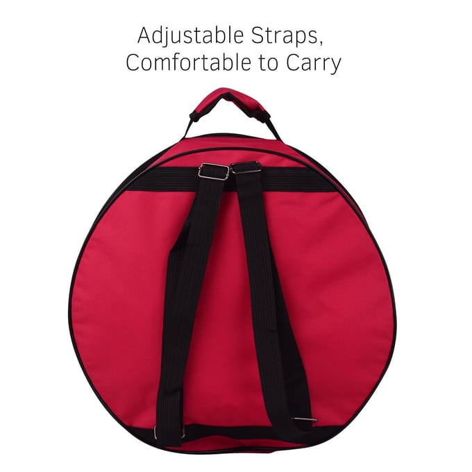Sac à dos compact pour caisse claire avec bandoulière et poches extérieures noir