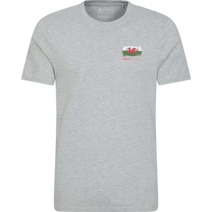 Mountain Warehouse Heren Wales Grafisch T-shirt (Grijs)