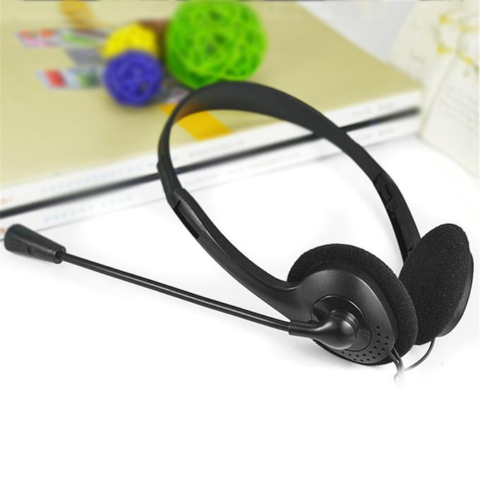 Écouteurs de jeu filaires 3,5 mm avec microphone HD, prise 3,5 mm, casque VOIP, Skype pour ordinateur portable
