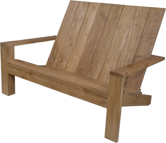 Adirondack Tweezits Tuinstoel Loungebank Teakhout Grizzly