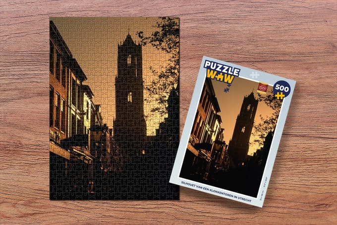 Puzzel Silhouet - Utrecht - Donker - Legpuzzel - Puzzel 500 stukjes