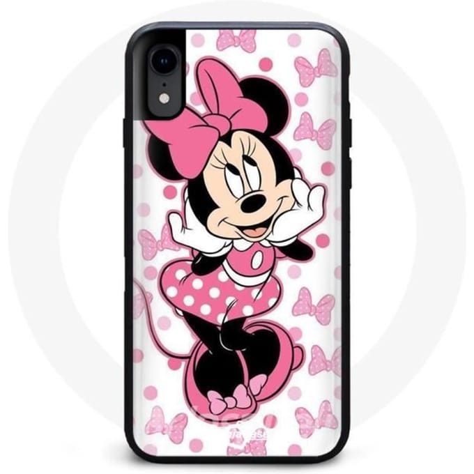 Coque - Maniacase - Iphone X - Minnie Mouse - Silicone - Souple noir