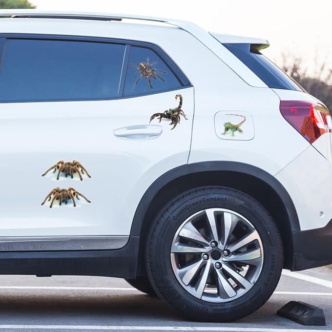 Styling Lovely Cool Spider 3D Autocollants De Voiture Dessin Animé Creative Personnalité Décoration Stickers A noir