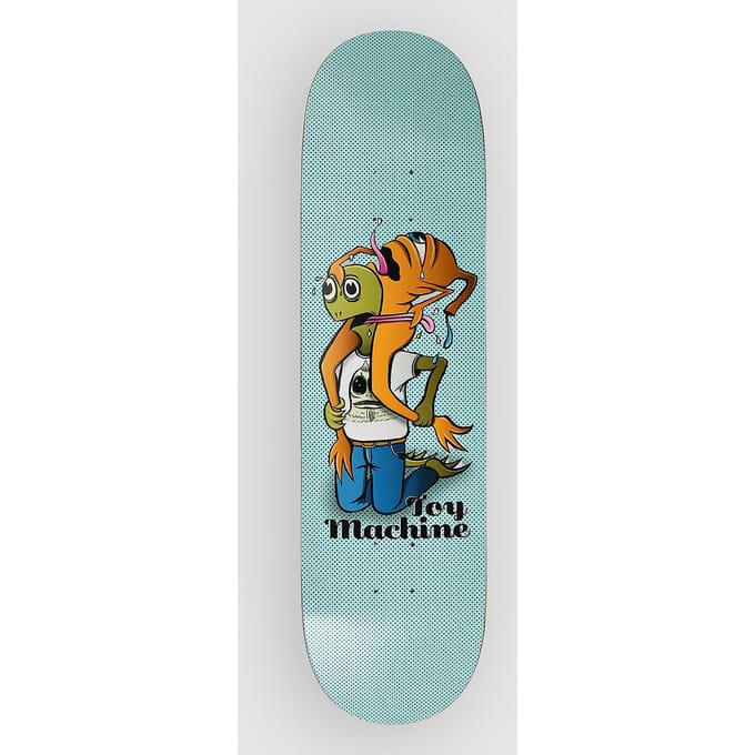 Toy Machine Turtle Boy Fight 8.25" Skateboard Deck groen