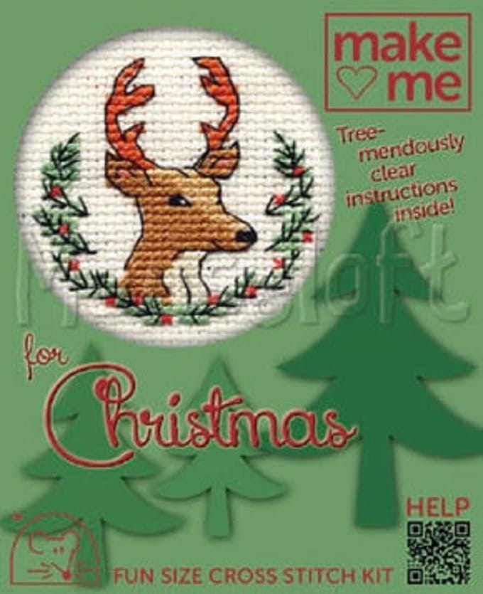 Mini Borduurpakketje - Kerst - Hert