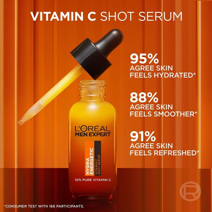L'Oreal Paris Men Expert Hydra Energetic Daily UV Fluid SPF50+ met Vitamine C* - 50ml - Beschermt je huid