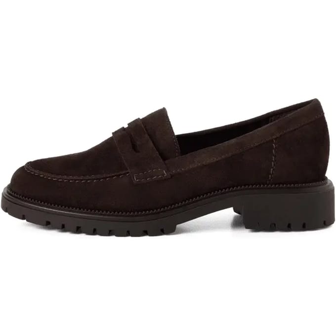 Tamaris Instappers bruin Suede - Maat 36