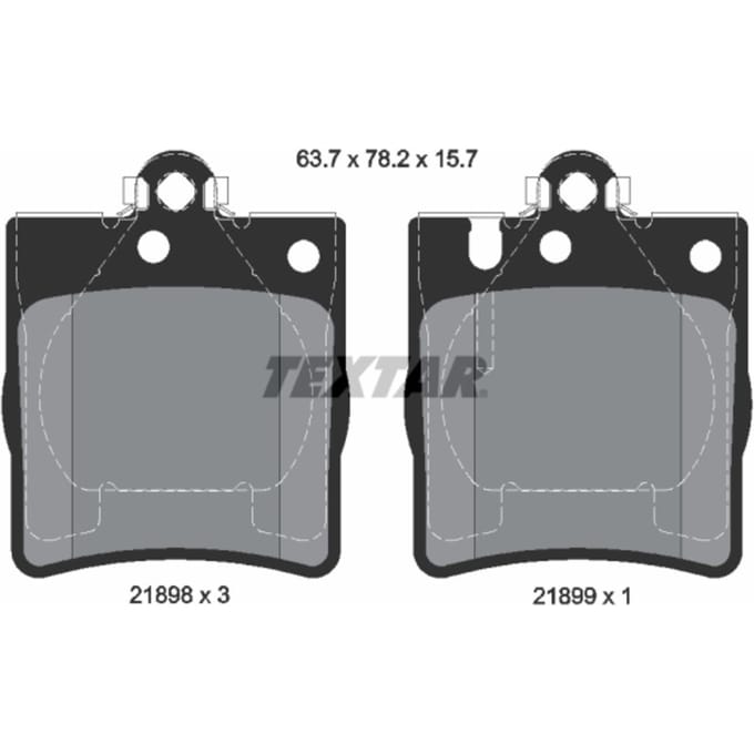 Remblokset TEXTAR 2189803, achter