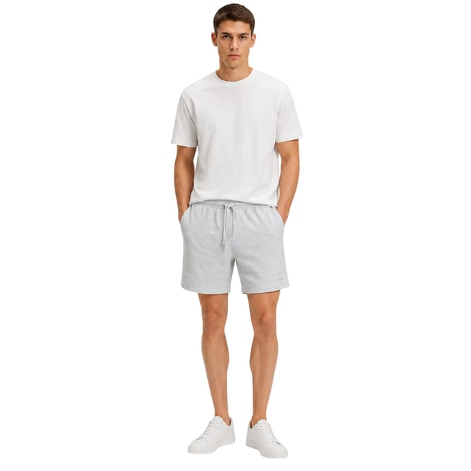 Hugo Gestructureerde pyjamashorts met wafelpatroon voor heren (Grijs)