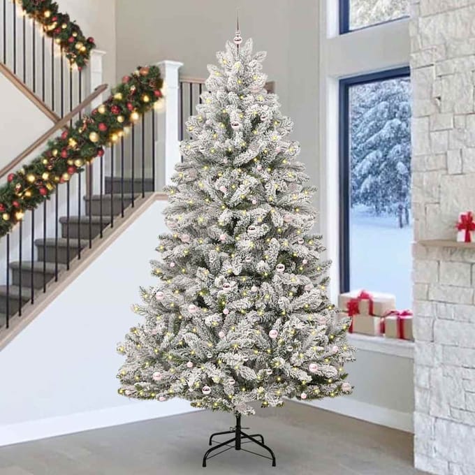 vidaXL - Kunstkerstboom - 300 - cm - 300 - LED's - Warmwit - PVC - en - Staal