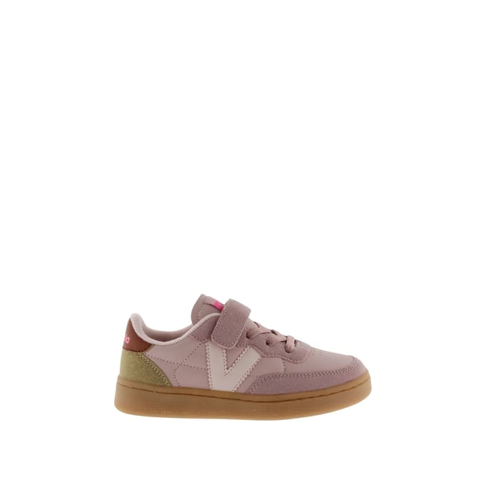 Gestreepte leren look babysneakers Victoria Olso