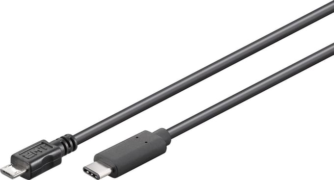 Good Connections USB-C naar USB Micro B kabel - USB2.0 / zwart - 1 meter