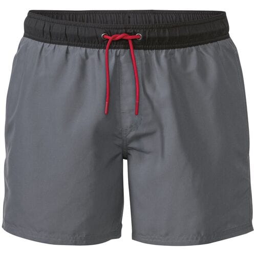 LIVERGY Heren zwembroek (Grijs/zwart, 4XL)