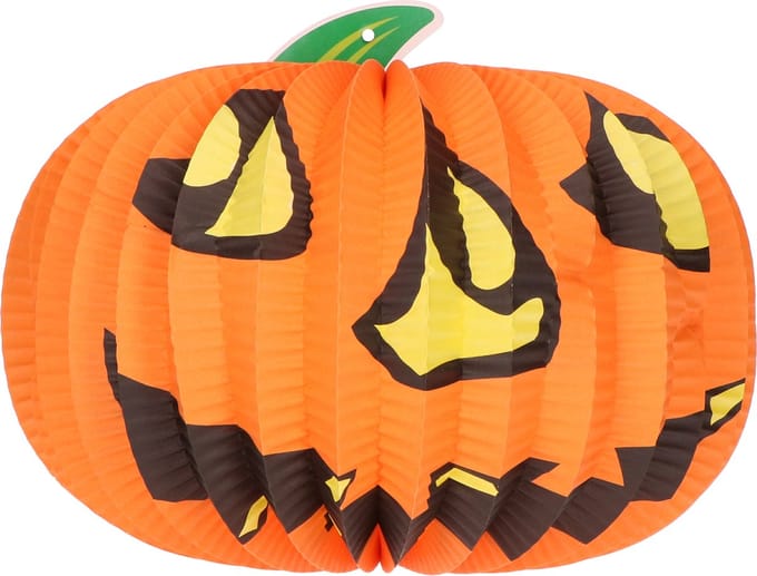 3BMT Halloween - Decoratie - Pompoen Lampion 26 cm - Papier