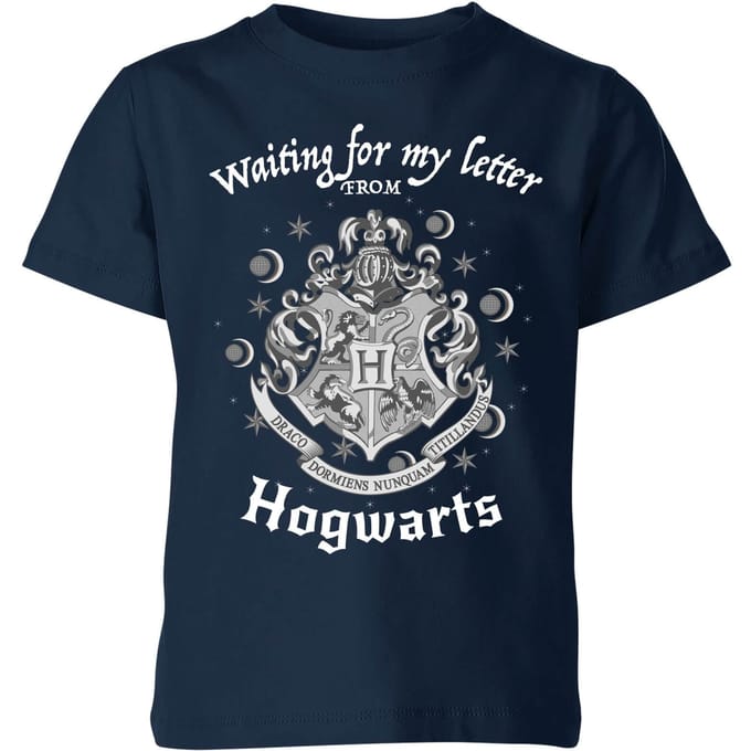 Harry Potter Waiting For My Letter Kinder T-shirt - Navy - 122/128 (7-8 jaar)