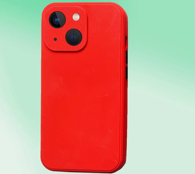 Apple iphone 13 MINI Hoesje Back Cover met camera bescherming ROOD 1x Gratis Glass Screenprotector